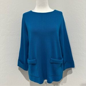 New Ann Taylor Blue Sweater with Pockets - Size M